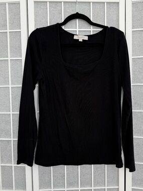 Loft Square Neck Ribbed Top Size XL